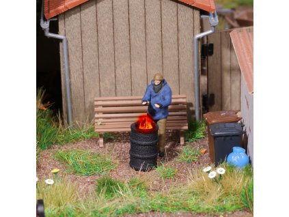 H0 - Ohnivý sud - LED efekt / Busch 5434