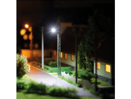 TT - Průmyslová lampa, příhradová, hranatá, bílé světlo / Busch 8726