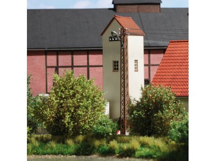 TT - Průmyslová lampa, příhradová, hranatá, bílá, rezavá / Busch 8745