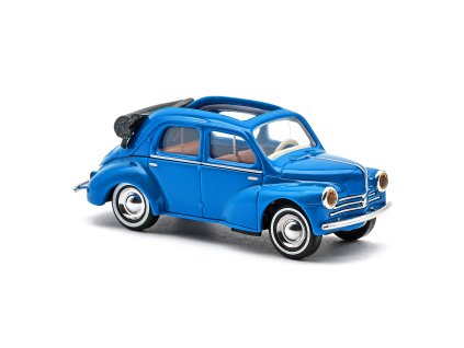 H0 - Renault 4 CV Cabrio, modrá / Busch 46571