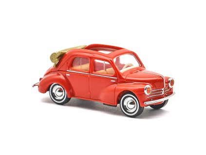 H0 - Renault 4 CV Cabrio, červená / Busch 46573