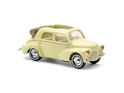 H0 - Renault 4 CV Cabrio, žlutá / Busch 46576