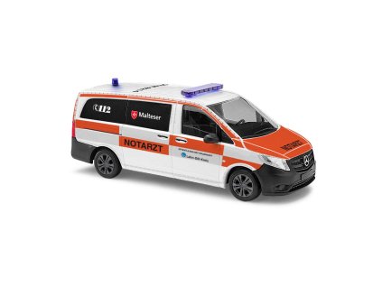 H0 - Mercedes-Benz Vito, Malteser NEF Lahn-Dill-Kreis / Busch 54806