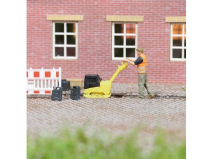 H0 - Dělník s vibrační deskou / Busch 79899