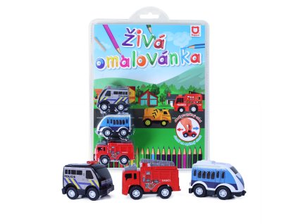Živá omalovánka auta 3 ks / RAPPA 215375