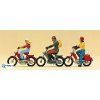 H0 - Mopedisté 3 ks figurek / Preiser 10125