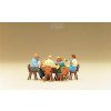 H0 - Rodina u stolu, 6 figurek / Preiser 10282