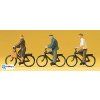 H0 - Cyklisté, 3 figurky / Preiser 10333