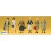 H0 - Cestující, 6 figurek / Preiser 10365