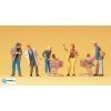H0 - Na nákupech, 5 figurek / Preiser 10492