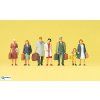 H0 - Cestující, 7 figurek / Preiser 10505