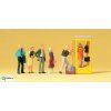H0 - Čekání na telefon, 6 figurek / Preiser 10523