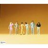 H0 - Postavy při chůzi, 6 figurek / Preiser 14001