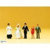 H0 - Svatba katolická, 5 figurek / Preiser 14058