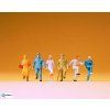 H0 - Postavy jdoucí do schodů, 6 figurek / Preiser 14132