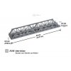 H0 - most železniční ocelový příhradový 36 cm, kit / NOCH 21310