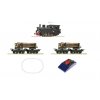 351154 4 archiv h0e start set uzkorozchodna lokomotiva a 2 vozy se drevem roco 31030
