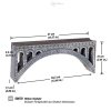 H0/TT - Kamenný viadukt 37 cm, velký oblouk, z tvrdé pěny / NOCH 58670