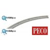 H0 - oblouková kolej R=496mm, 45°, CODE 100 - 2,5 mm / PECO ST-231