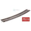 H0 - oblouková kolej R=571,5 mm, 22,5°, CODE 100 - 2,5 mm / PECO ST-235