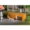 H0 - Plotová zástěna se sloupky / Auhagen 41648
