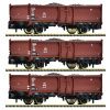 N - Set 3 otevřených vozů s uhlím Omm52, DB, nové čísla / Fleischmann 820530