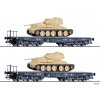 426048 1 tt set dvou plosinovych vozu ssyms lozene tanky t34 85 dr ep iii tillig 01801