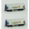 TT - set 2 plachtových vozů "LogServ" / KUEHN 51136
