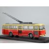 1:43 - trolejbus Škoda 9tr béžový/červený / Herpa 83SSM4044
