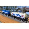 H0 - set 2 cisternových vozů  CZ-RYKO "MOGUL"  Zas, modrá/bílá  / Albert Modell 700002
