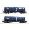 491124 h0 2 dilny set cisternovych vozu zans chemoil wascosa roco 77046