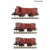 N - 3-dílný set otevřených nákladních vozů, FS / Fleischmann 6660034