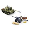 stavebnice Sluban Army Střední tank 2v1 a protiletecké dělo / B38-B0860