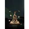RoboTime 3D dřevěné mechanické puzzle Kouzelné violoncello (elektrický pohon)