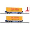TT - set 2 kontejnerových vozů Sgmmns 4505 ERR, 2x kontejner 40‘ Max Bögl / TILLIG 01108 E