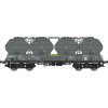 H0 - Set 2 kotlových vozů Uacs-x, šedé, PKP, ep. IV / Albert Modell 900023