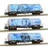 H0 - 3x kotlový vůz Zacns BSAS,"ZEBRA", "SLON", "PANTER" / Sudexpress S783902