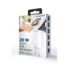 rychlá nabíječka USB-A+USB C 20W, PD, bílá, na mobil atd. / GEMBIRD 2170949151