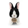 Plyšový králík bílo-černý sedící 16 cm ECO-FRIENDLY / RAPPA 252103