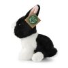Plyšový králík bílo-černý sedící 16 cm ECO-FRIENDLY / RAPPA 252103