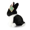 Plyšový králík bílo-černý sedící 16 cm ECO-FRIENDLY / RAPPA 252103
