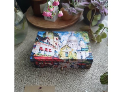 Dřevěná šperkovnice Pařížské uličky