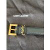 Saint Laurent Monogram Belt – Black / Gold 85