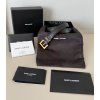 Saint Laurent Monogram Belt – Black / Gold 85
