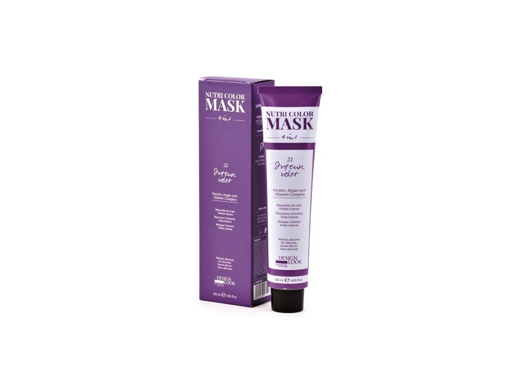 Design Look - Nutri Color mask - .22 - Intensiv Violet-Intenzívna fialová-120 ml  Farebná maska ​​4v1