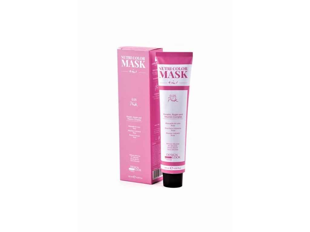 Design Look - Nutri Color mask - 0.05-Pink (Ružová) 120 ml  Farebná maska ​​4v1