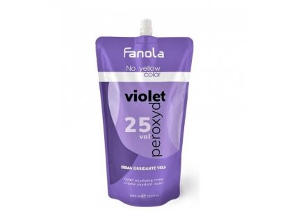 Fanola Oxidant No Yellow Violet Peroxyde 25 vol (7,5%)  Krémový peroxid s fialovým pigmentom 1000 ml