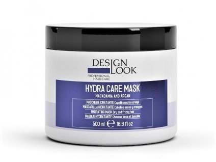 Design Look Hydra Care maska 500 ml   Hydratačná maska obohatená o makadamový a arganový olej pre suché a krepovité vlasy.