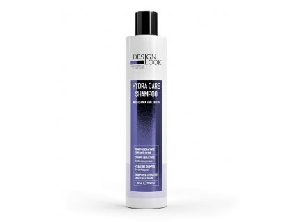 Design Look Hydra Care šampón 300 ml  Hydratačný šampón obohatený o makadamový a arganový olej pre suché a krepovité vlasy.