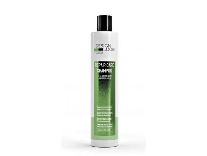 Design Look Repair Care Shampoo 300 ml  Reštrukturalizačný šampón s kyselinou hyalurónovou a kolagénom pre  poškodené vlasy.